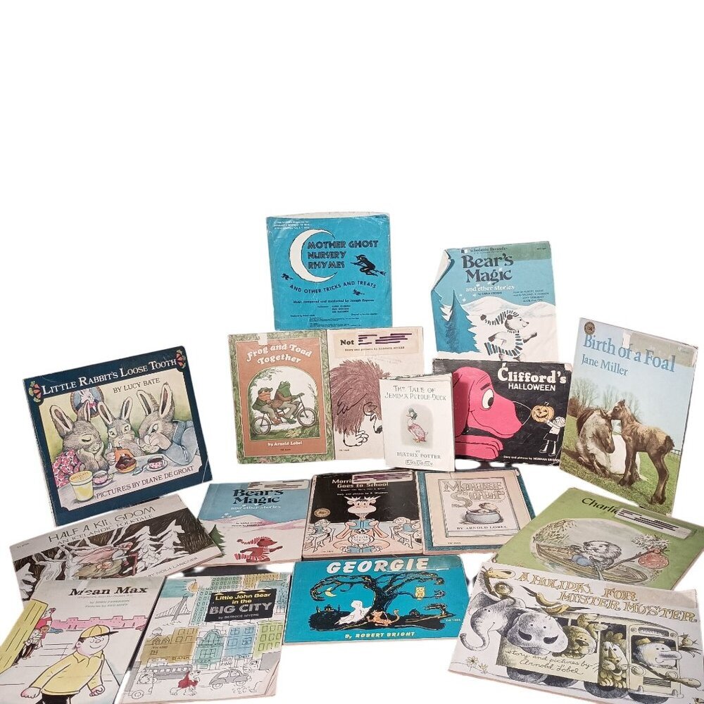 Lot 14 Children Books 1970s to 1944, Hard Back by Beatrix Potter 2 Record Covers